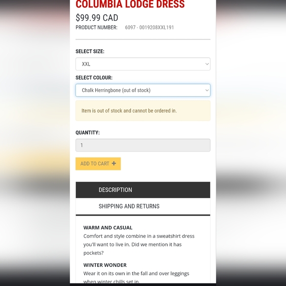 Columbia lodge dress chalk herringbone - Picture 7 of 9